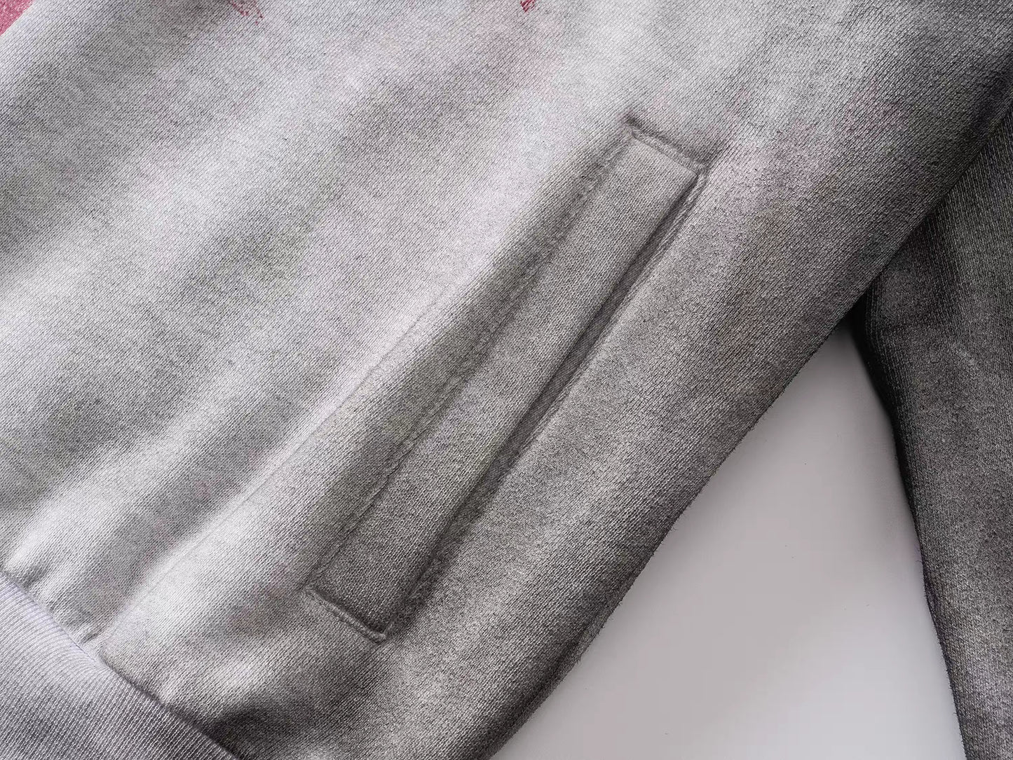 Washed Cross Embroidered Cropped Zip Hoodie