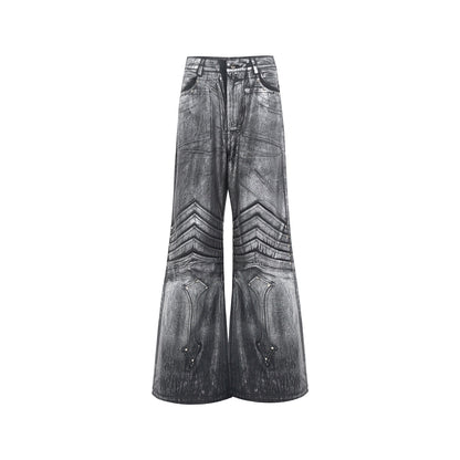 STARTEXCEEDEND Silver wide pants