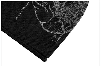 Biomechanical Graphic Knit Beanie