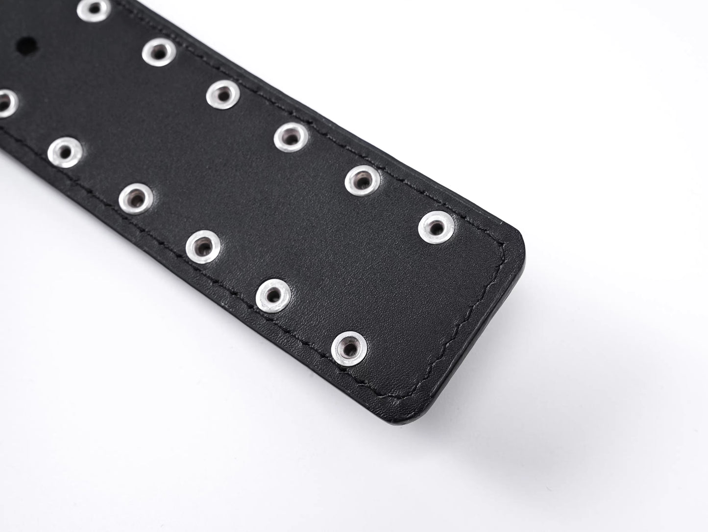 Detachable Cross Charm Studded Leather Belt