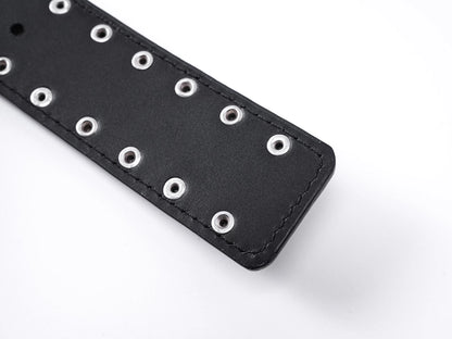 Detachable Cross Charm Studded Leather Belt
