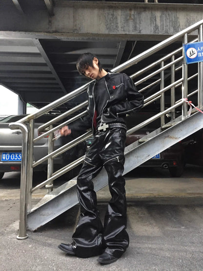 REBEL WAVE メタリックコーティング フレアデニム ブラック SELFISH