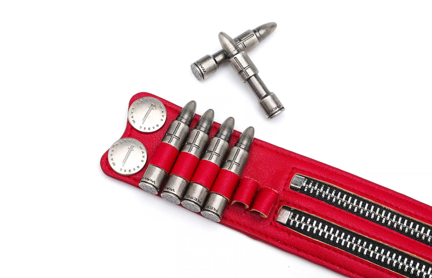 Bullet Stud Wide Cuff Bracelet