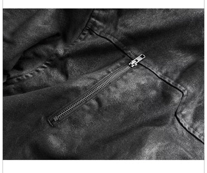 Waxed Washed Bomber Jacket