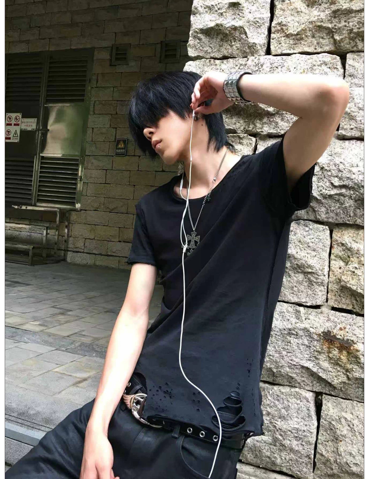 Wrinkled Washed Fitted T-Shirt