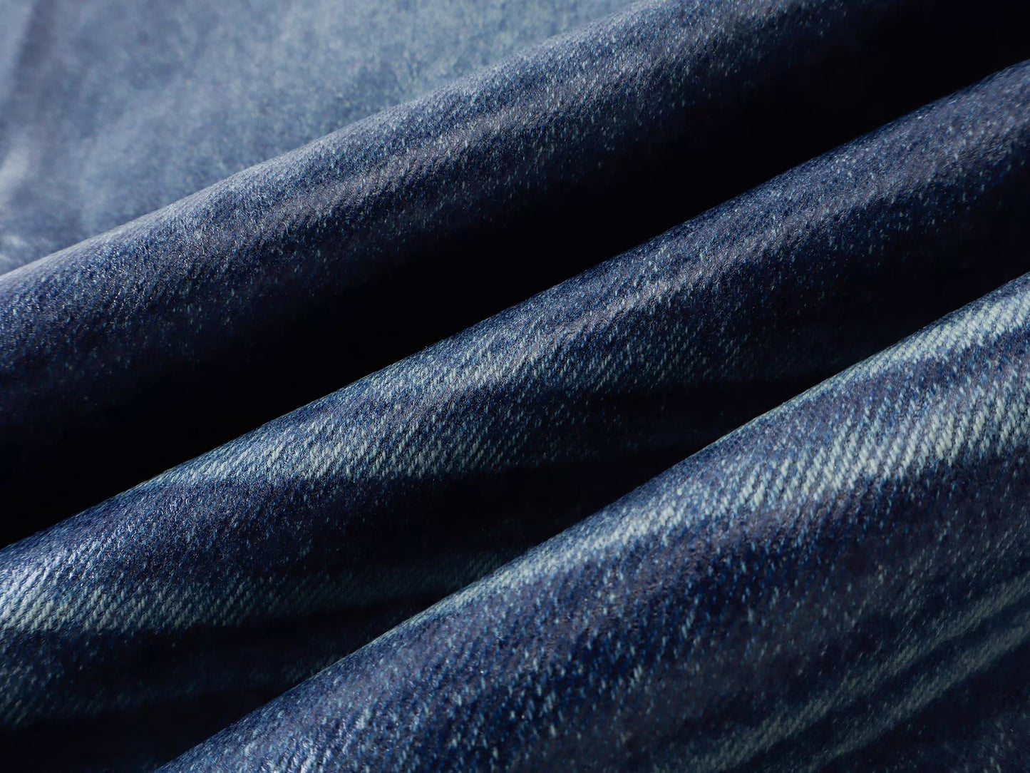 Glossy Washed Straight-Leg Jeans