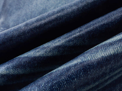 Glossy Washed Straight-Leg Jeans