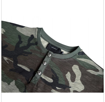 Camouflage Crewneck Long-Sleeve T-Shirt