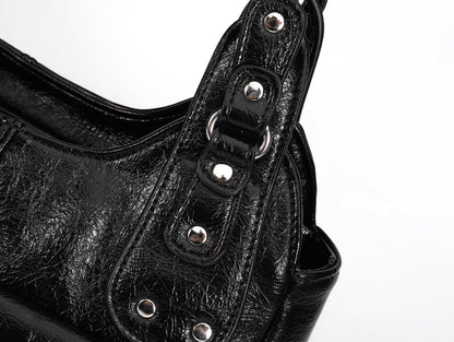 Cross Embellished Convertible Shoulder Bag