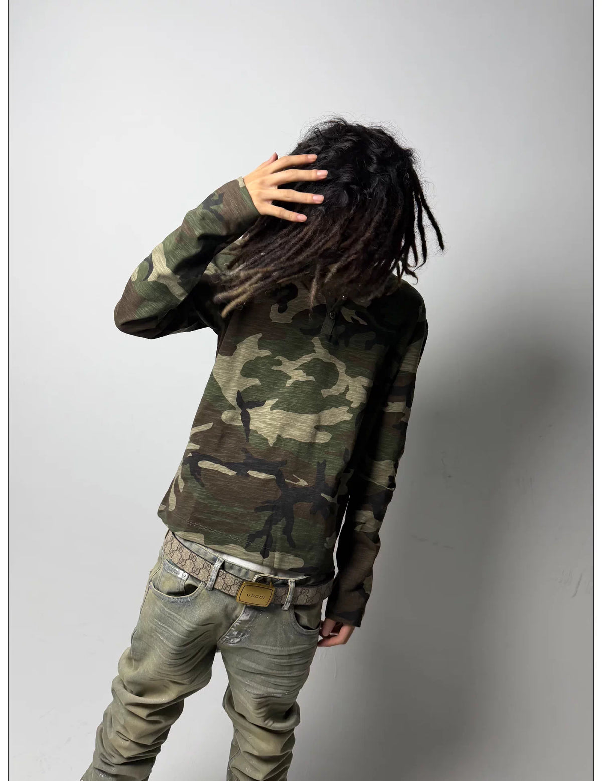 Camouflage Crewneck Long-Sleeve T-Shirt