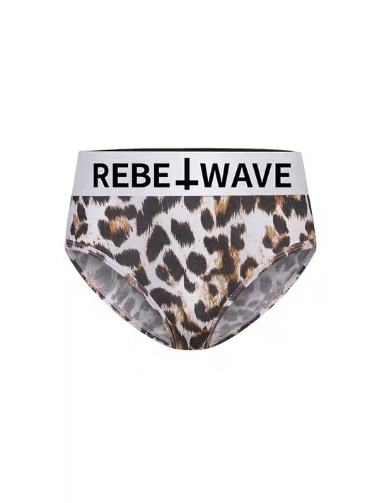 REBEL WAVE レオパード柄 ロゴウエスト モダールブリーフ SELFISH