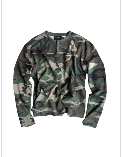 Camouflage Crewneck Long-Sleeve T-Shirt