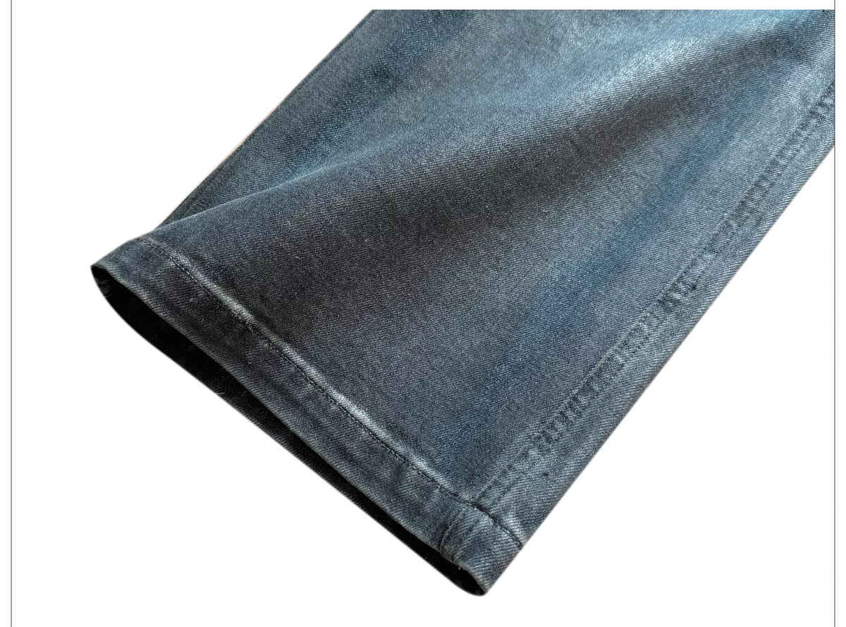 Sculpted Washed Straight-Leg Jeans