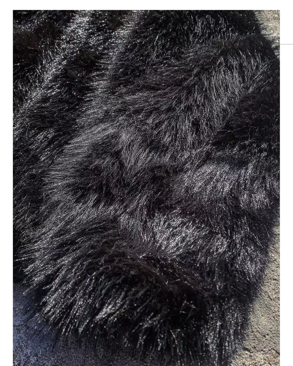 Cross Applique Studded Hood Reversible Faux Fur Jacket