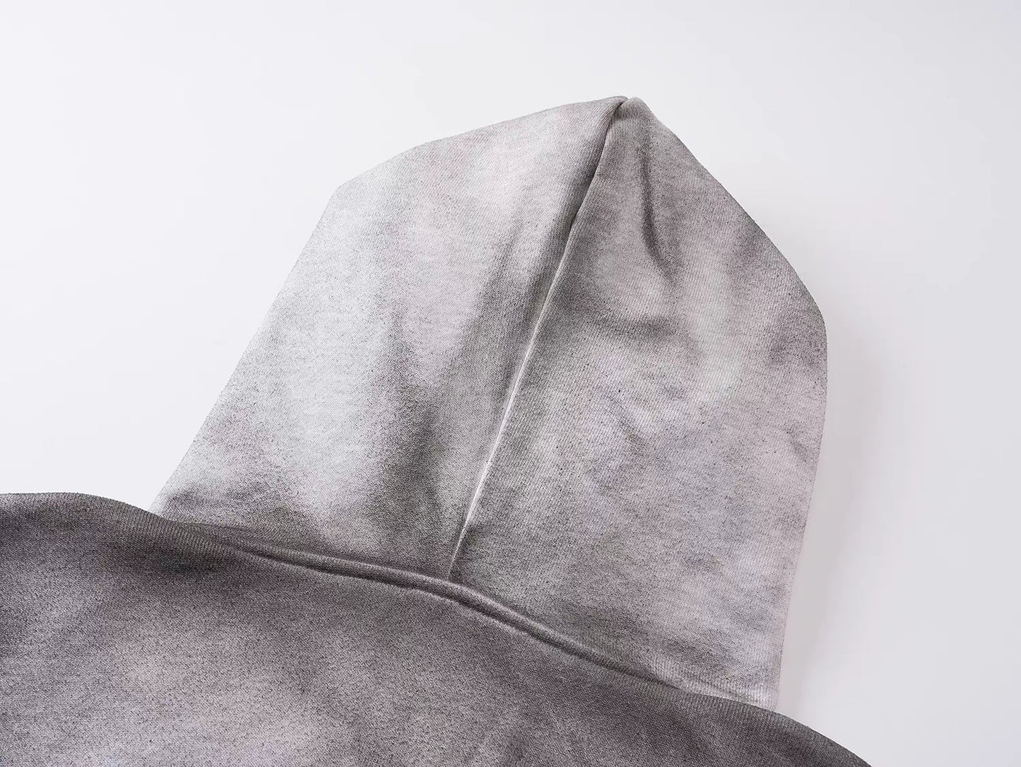 Washed Cross Embroidered Cropped Zip Hoodie