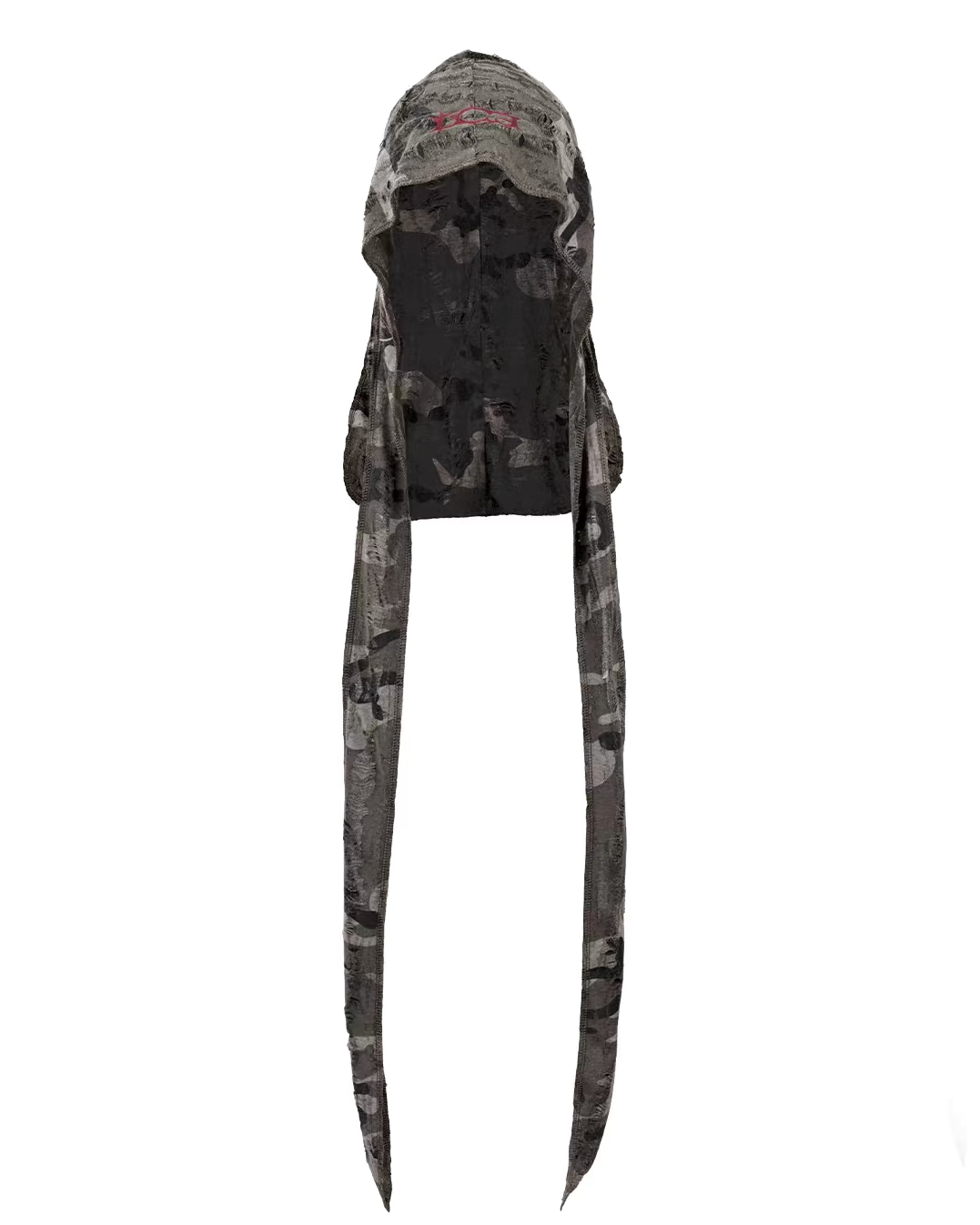 Camouflage Logo Embroidered Long Tie Durag