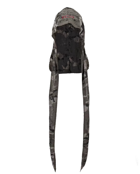 Camouflage Logo Embroidered Long Tie Durag