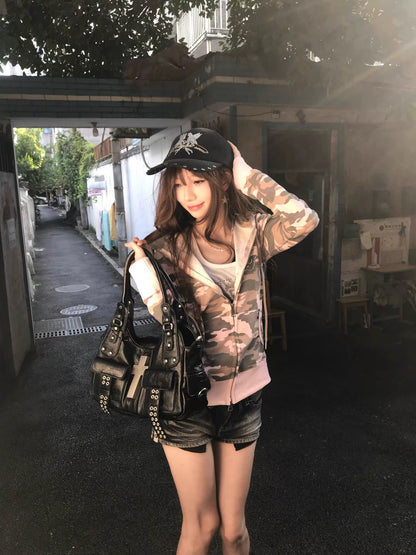 Cross Embellished Convertible Shoulder Bag