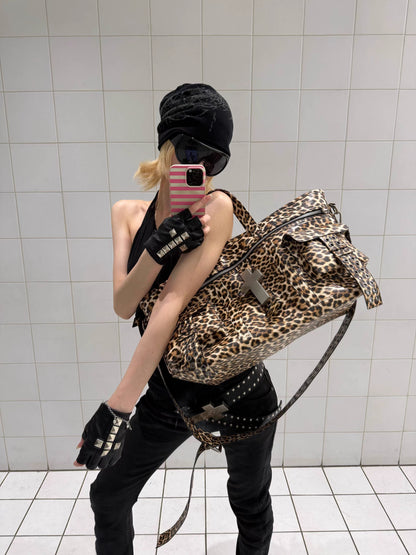 REBEL WAVE クロススタッズ レザーフィンガーレスグローブ SELFISH