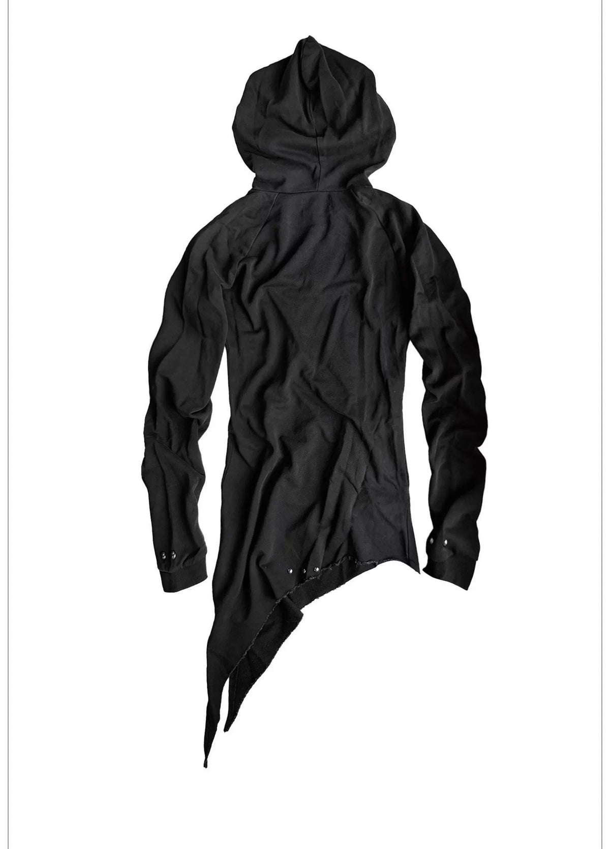 Asymmetric Hem Diagonal Zip Hoodie