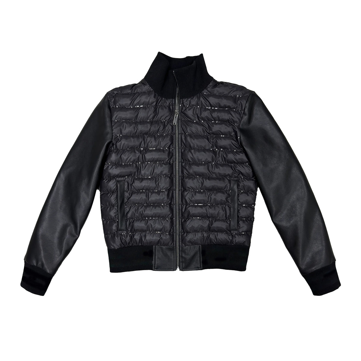 Panelled Slim Fit Padded Zip Jacket