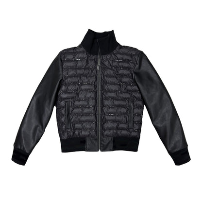 Panelled Slim Fit Padded Zip Jacket