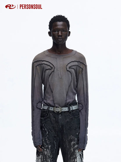 Sculpted Curved Seam Long Sleeve Top