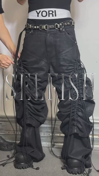 ATANOTHINGNESS Dark Baggy Denim Pants